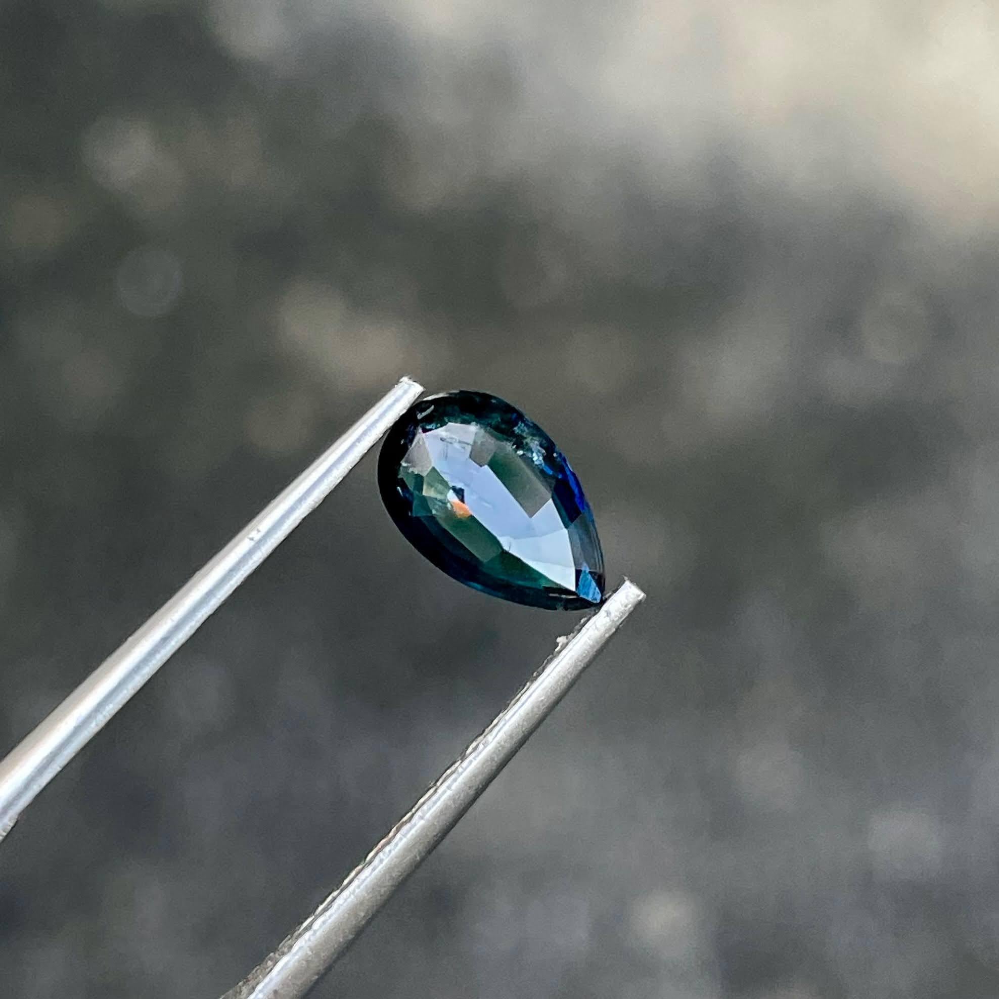 1,08 Karat Blauer Saphir Stein Birnenschliff Natürlicher Edelstein aus Madagaskar (Tropfenschliff) im Angebot