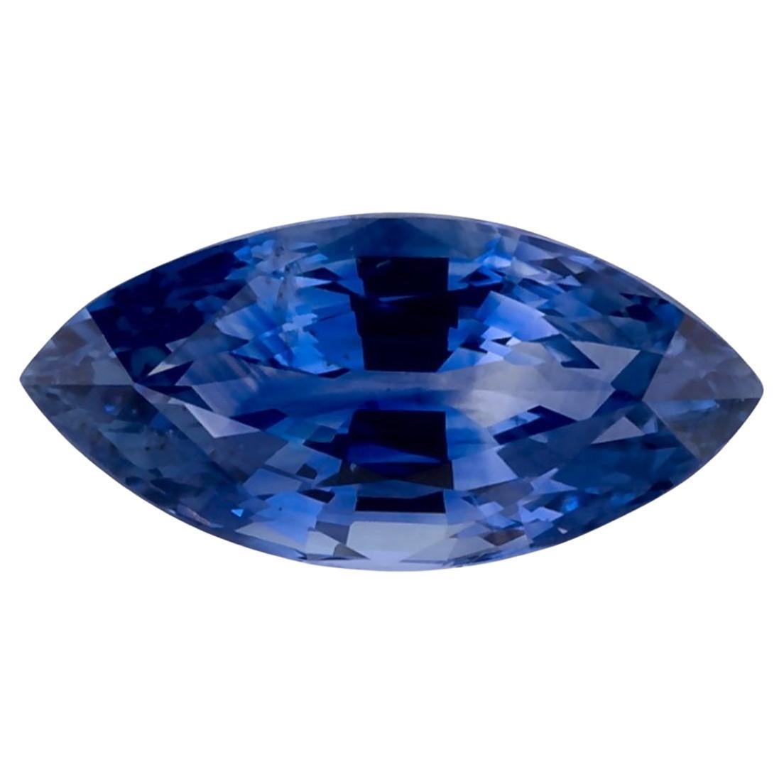 1.08 Ct Blue Sapphire Marquise Loose Gemstone For Sale