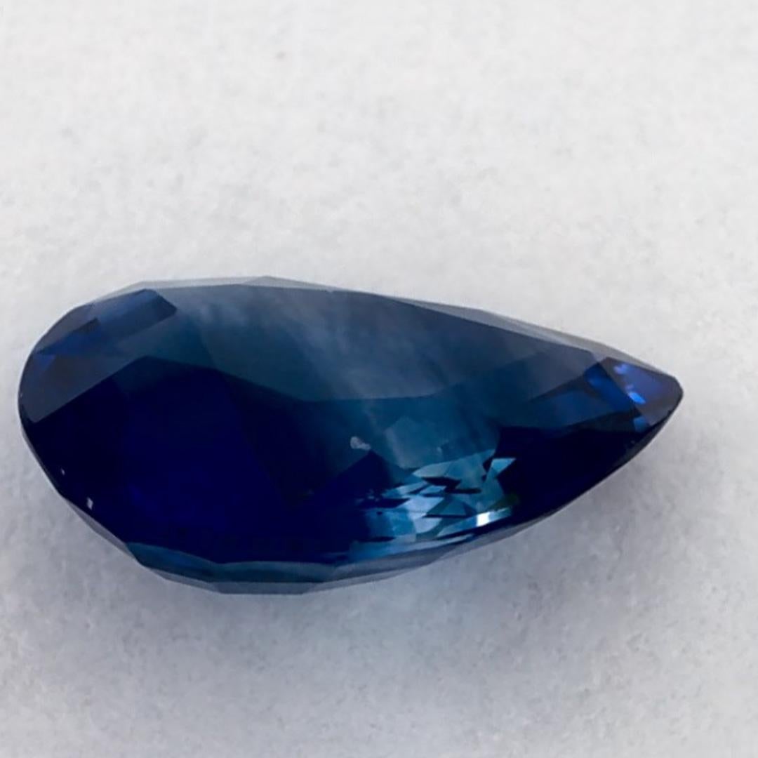 1.08 carati di zaffiro blu a forma di pera sciolto In condizioni Nuovo in vendita a Fort Lee, NJ