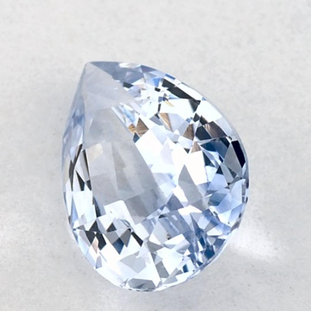 1.08 Ct Blue Sapphire Pear Loose Gemstone (pierre précieuse en vrac) Pour femmes en vente