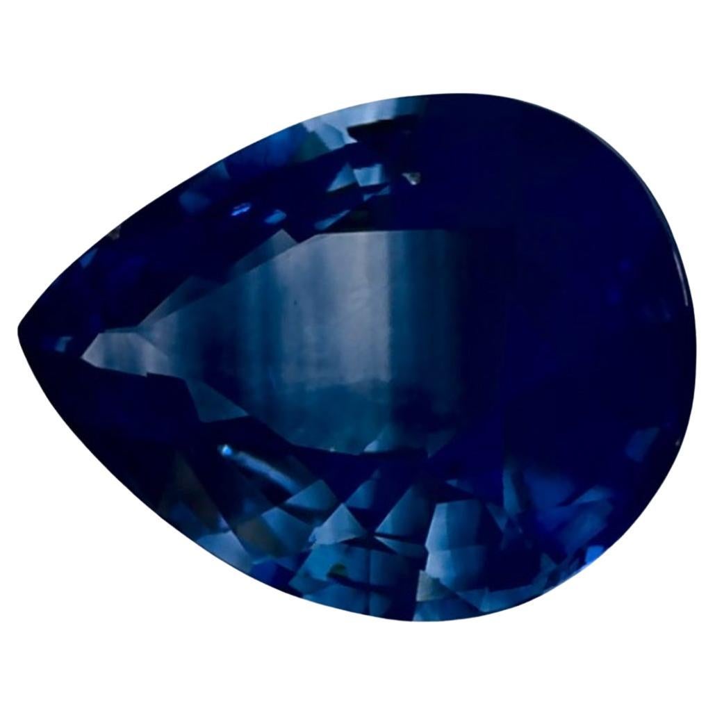 1.08 carati di zaffiro blu a forma di pera sciolto
