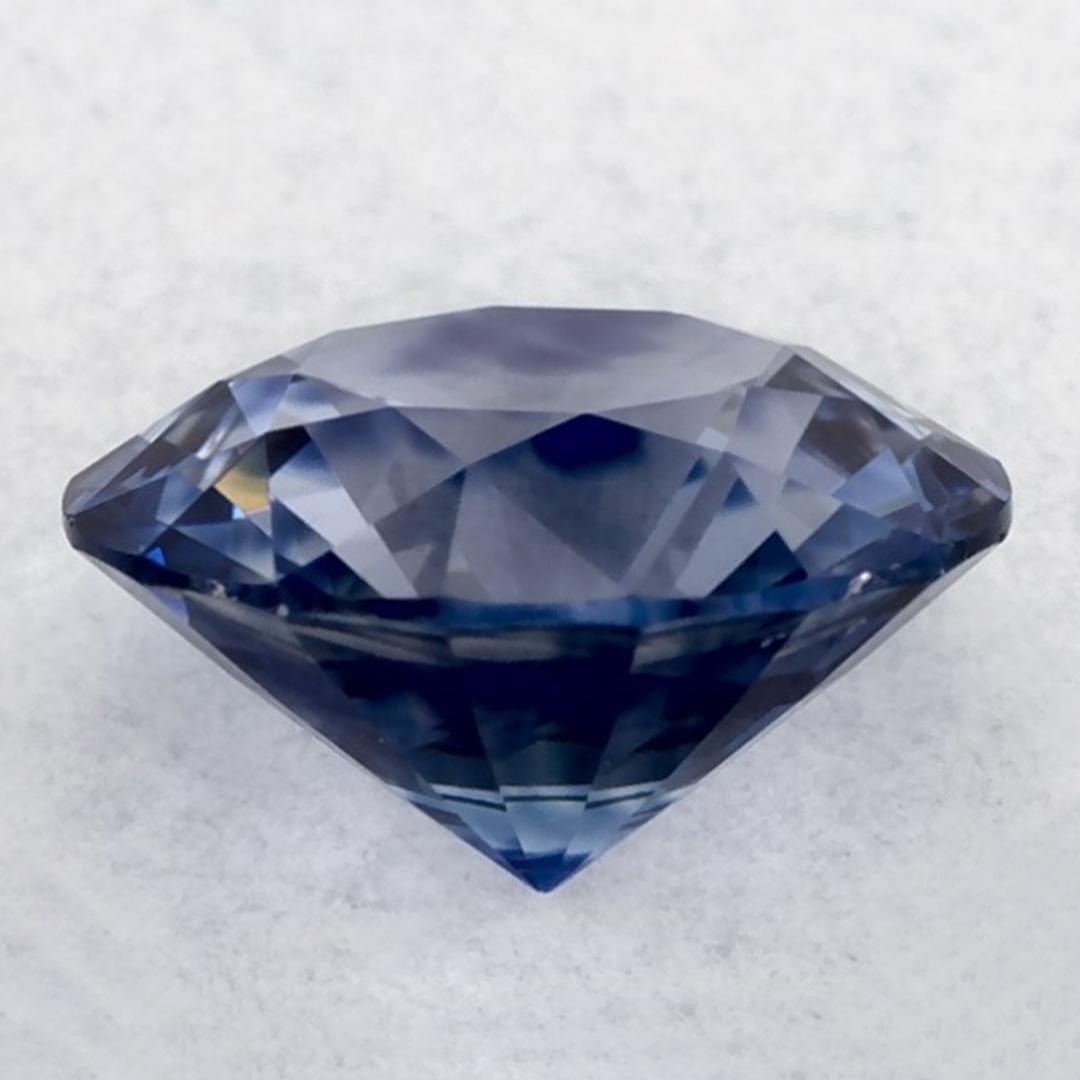1.08 carati di zaffiro blu rotondo sfuso In condizioni Nuovo in vendita a Fort Lee, NJ