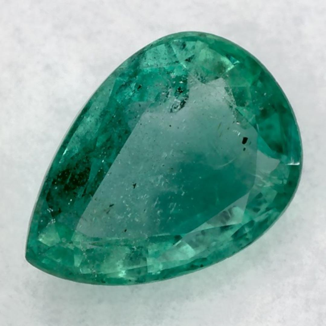 Taille poire 1.08 Ct Emerald Pear Loose Gemstone (pierre précieuse en vrac) en vente