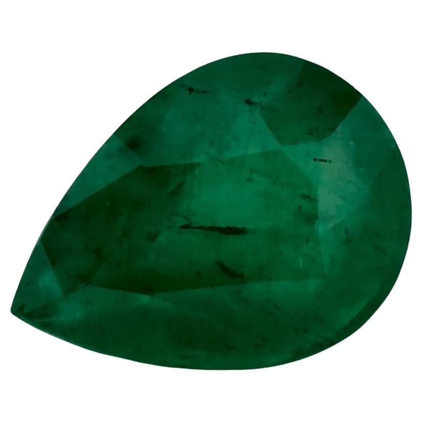 1.08 Ct Emerald Pear Loose Gemstone
