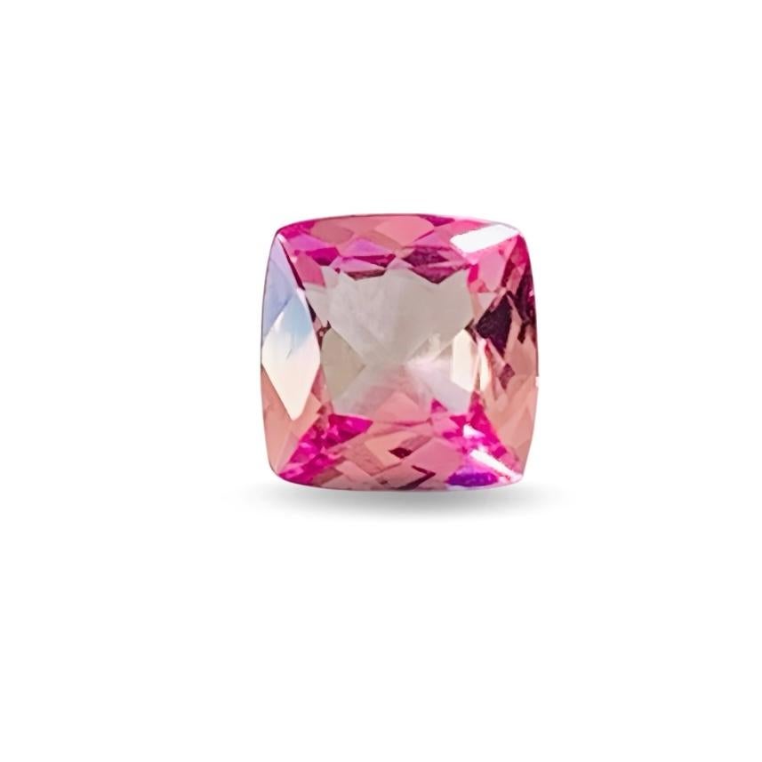 1.08 Ct GIA Certificate Natural Pink Tanzanite Unheated Zoisite Cushion shape For Sale 4