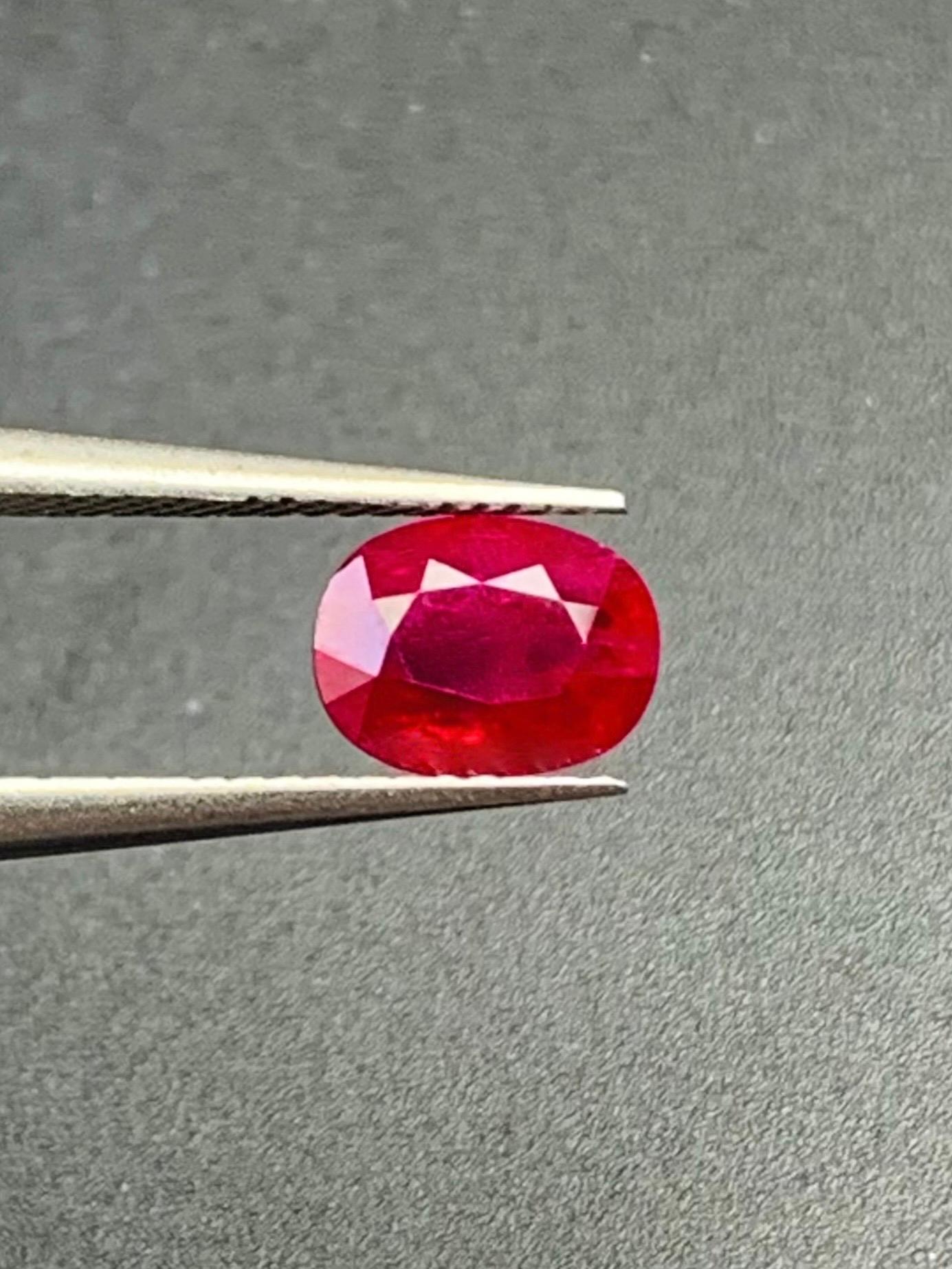 1,08 Ct GIA Certified Unheated Ruby Burma Pigeon Blood Farbe Auge sauber Edelstein im Angebot 6