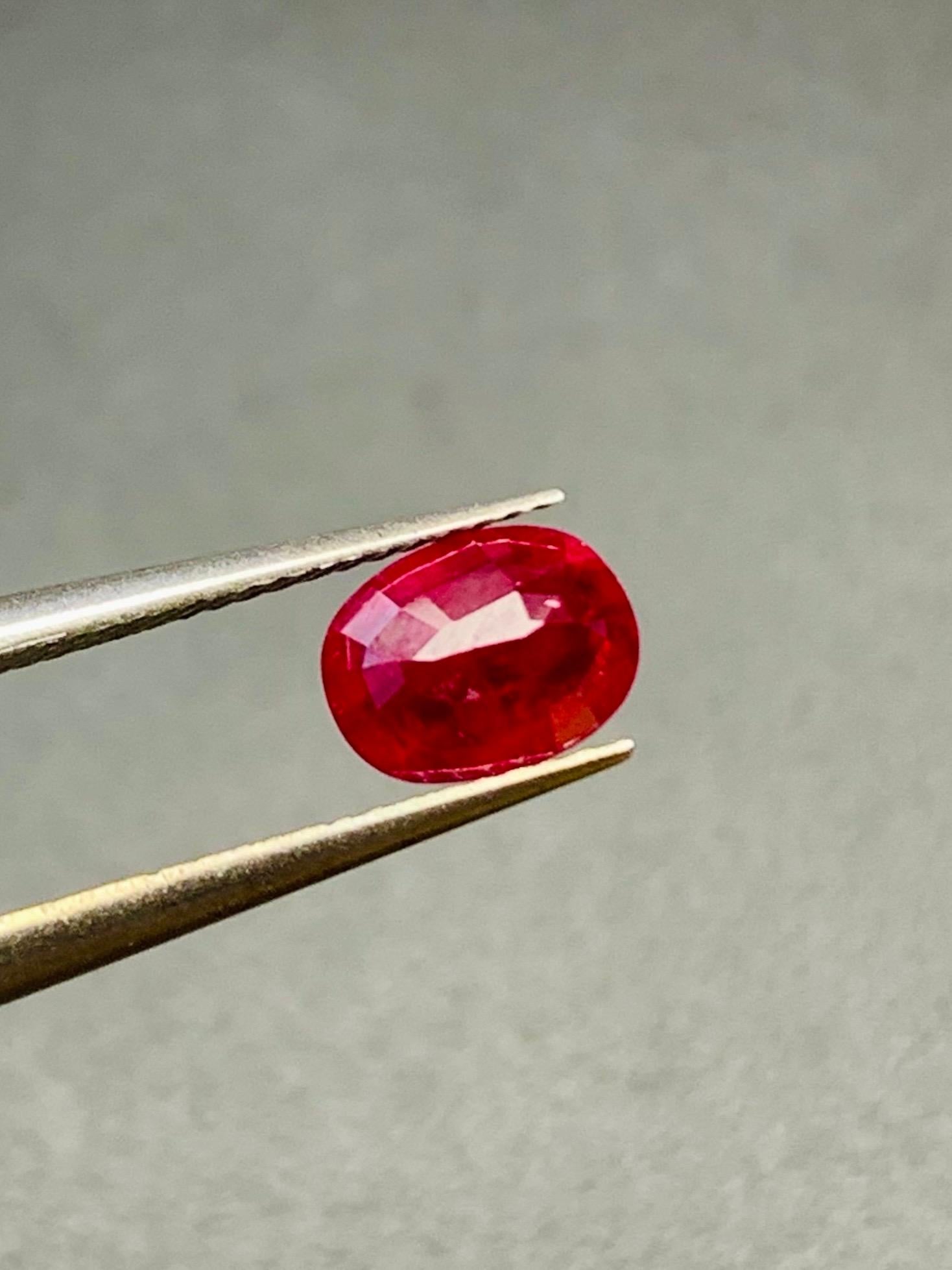 1,08 Ct GIA Certified Unheated Ruby Burma Pigeon Blood Farbe Auge sauber Edelstein im Angebot 7