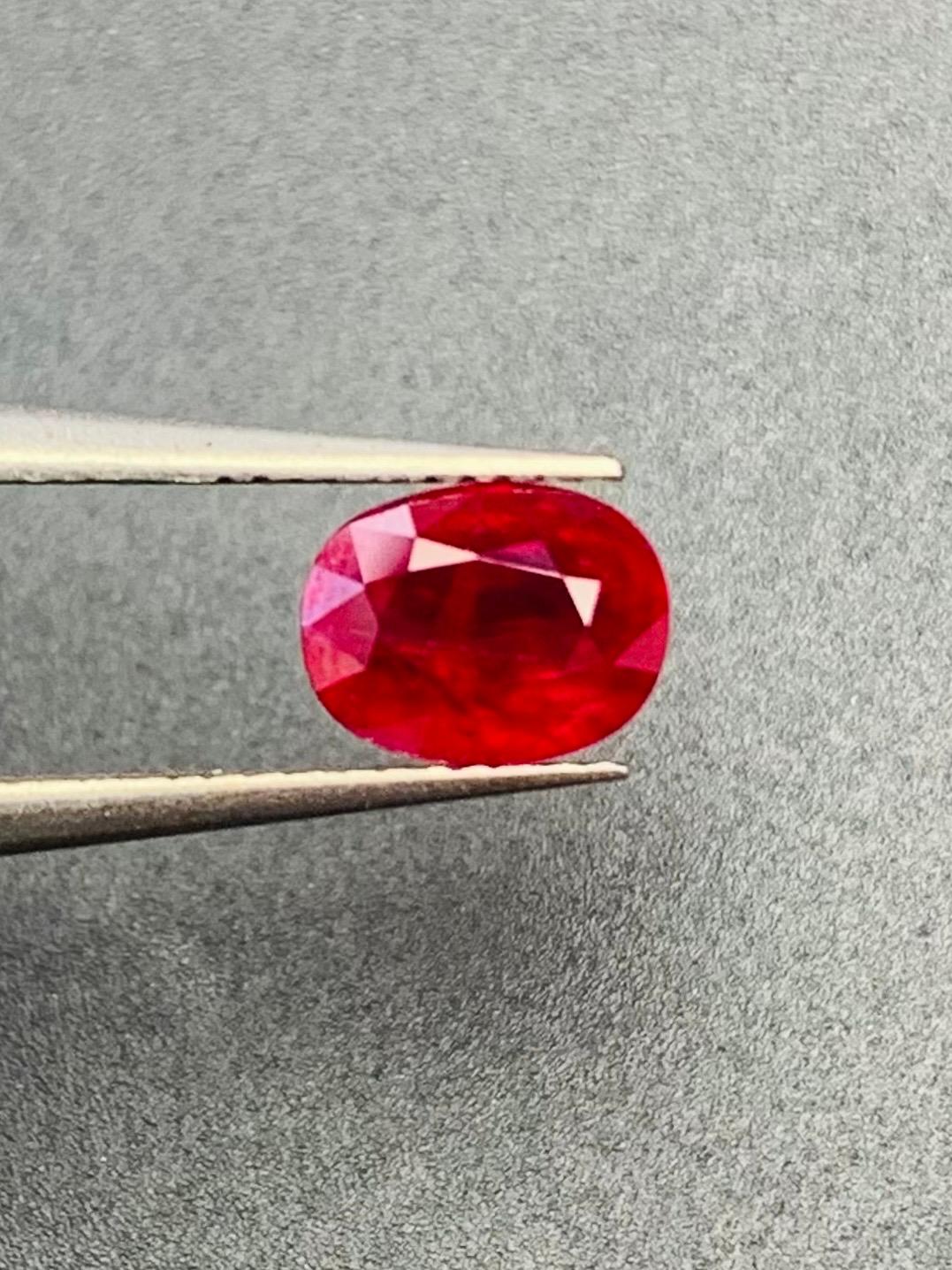 1,08 Ct GIA Certified Unheated Ruby Burma Pigeon Blood Farbe Auge sauber Edelstein im Angebot 3