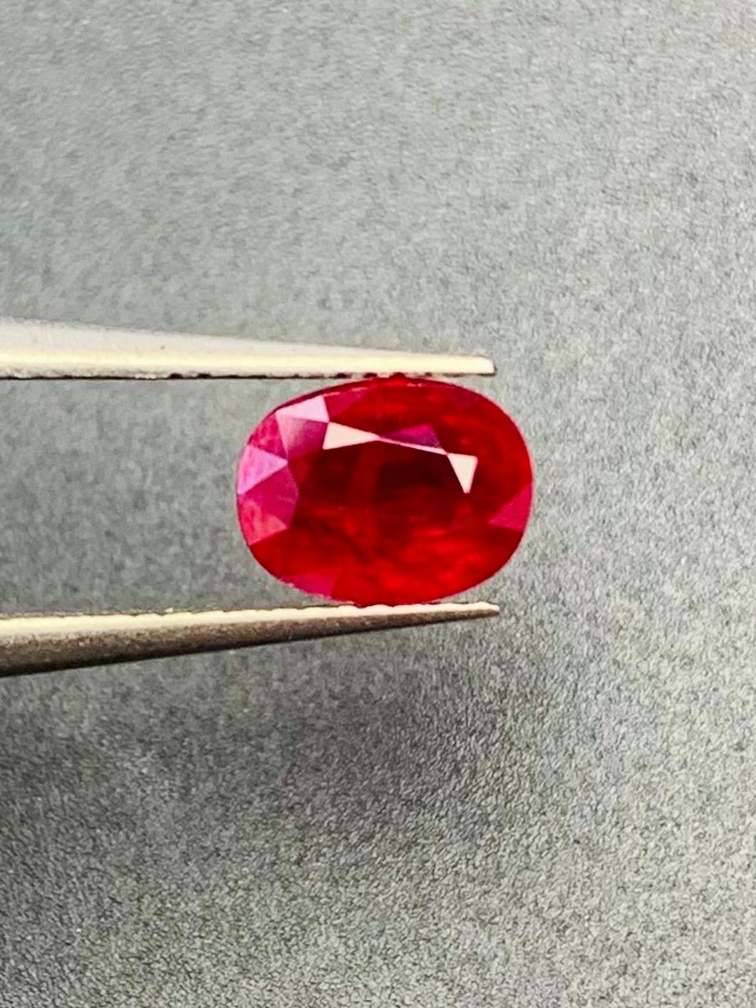 1,08 Ct GIA Certified Unheated Ruby Burma Pigeon Blood Farbe Auge sauber Edelstein im Angebot 4