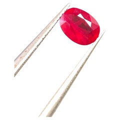 1.08 Ct GIA Certified Unheated Ruby Burma Pigeon Blood color eye clean Gemstone