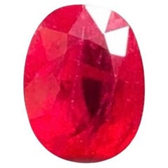1.08 Ct GIA Certified Unheated Ruby Burma Pigeon Blood color eye clean Gemstone