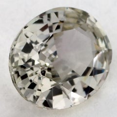1.08 Ct Green Sapphire Oval Loose Gemstone (Saphir vert ovale en vrac)