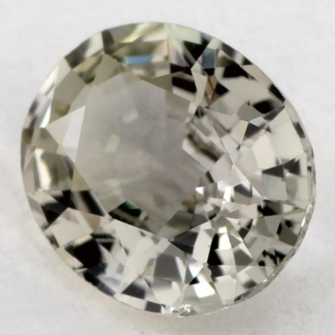 Taille ovale 1.08 Ct Green Sapphire Oval Loose Gemstone (Saphir vert ovale en vrac) en vente