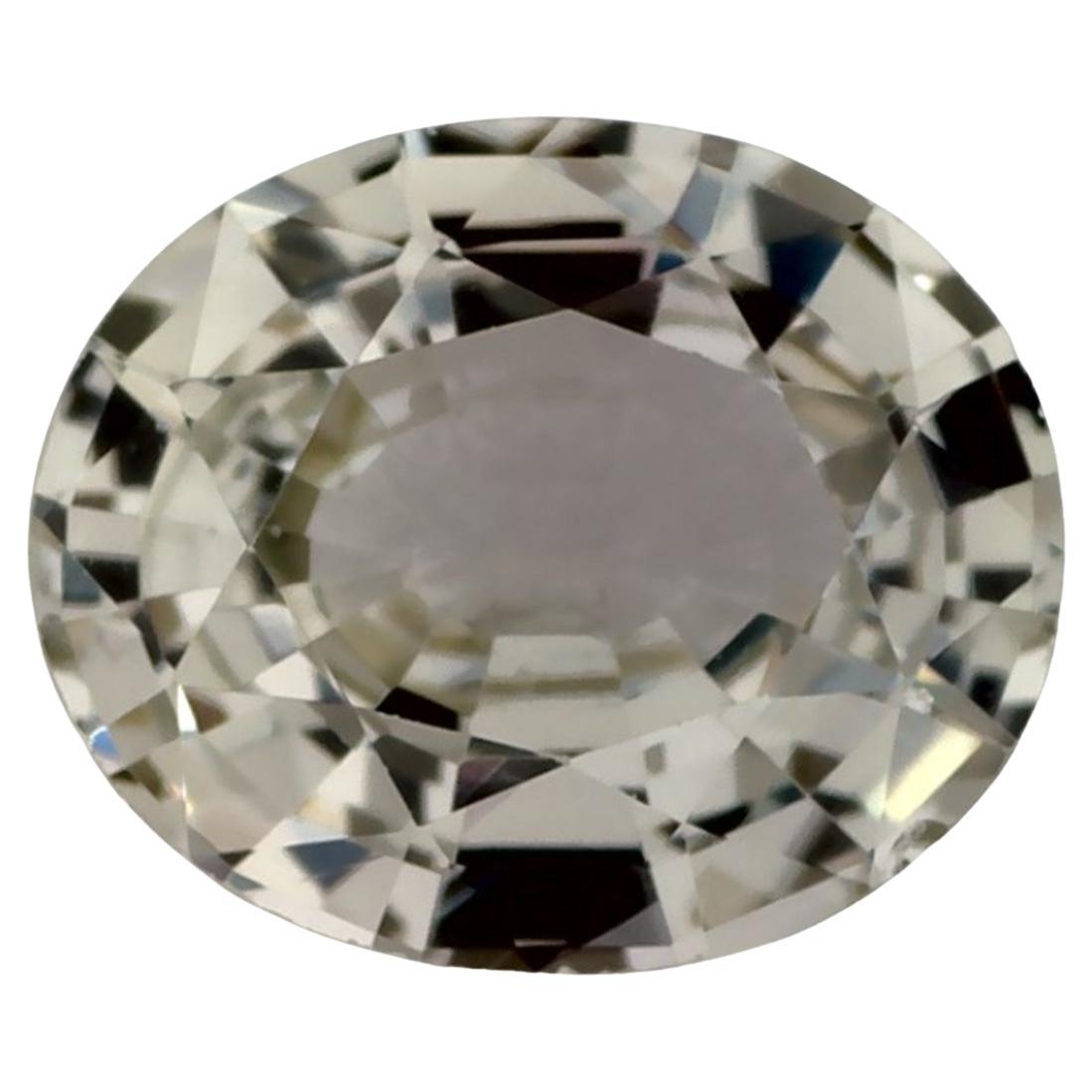 1.08 Ct Green Sapphire Oval Loose Gemstone (Saphir vert ovale en vrac)