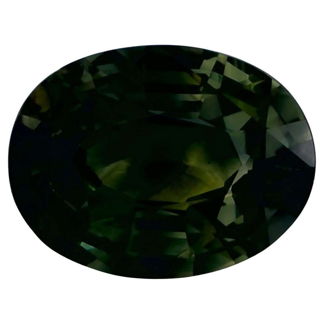 1.08 Ct Green Sapphire Oval Loose Gemstone