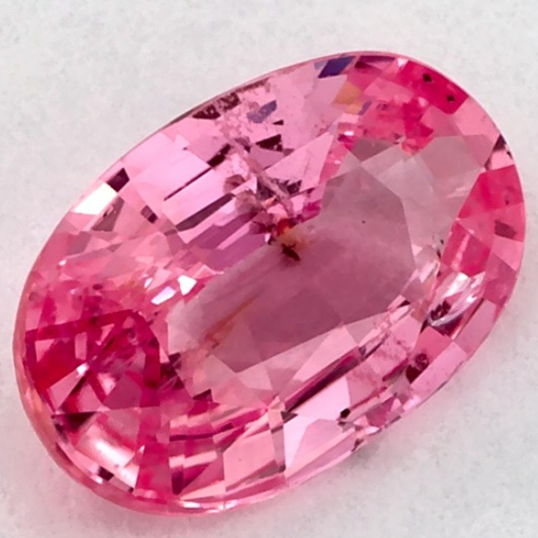 Taglio ovale 1.08 carati di zaffiro rosa ovale sfuso in vendita