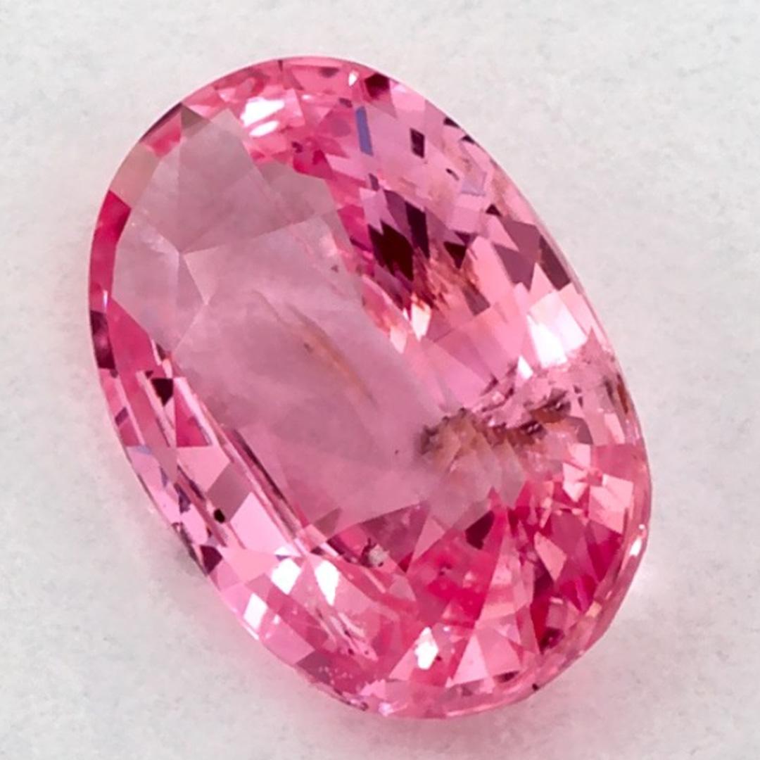Donna 1.08 carati di zaffiro rosa ovale sfuso in vendita