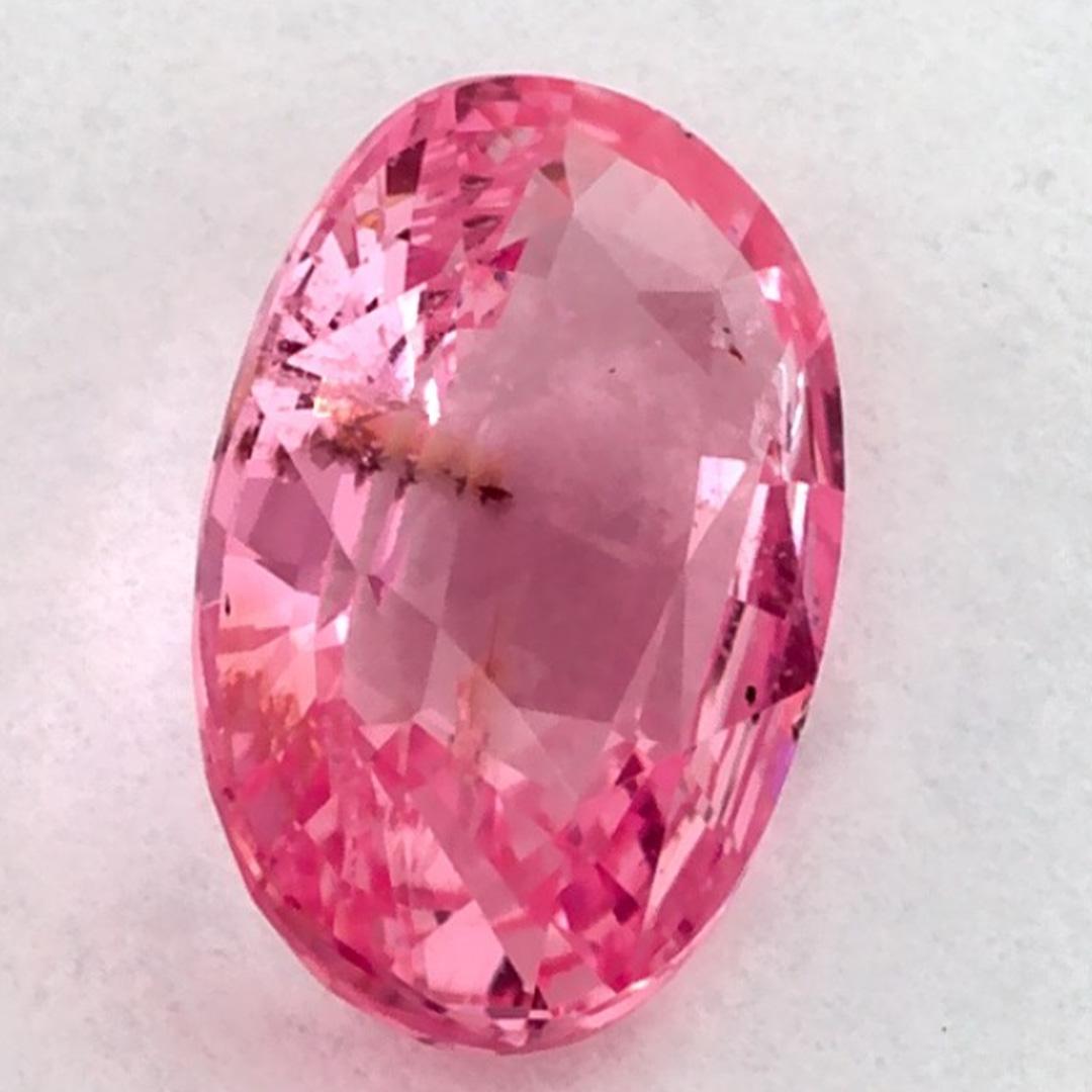 1.08 carati di zaffiro rosa ovale sfuso in vendita 2