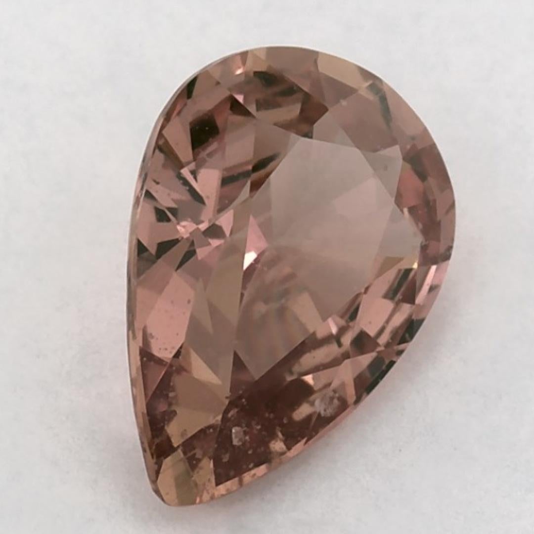 1.08 Karat Rosa Saphir Birne Loser Edelstein (Tropfenschliff) im Angebot