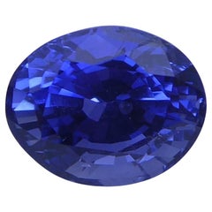 1.08 Ct Vivid Blue Sapphire Oval GIA Certified Unheated, Sri Lanka