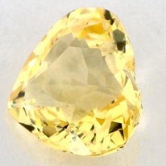 1.08 Ct Yellow Sapphire Heart Loose Gemstone