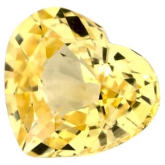 1.08 Ct Yellow Sapphire Heart Loose Gemstone