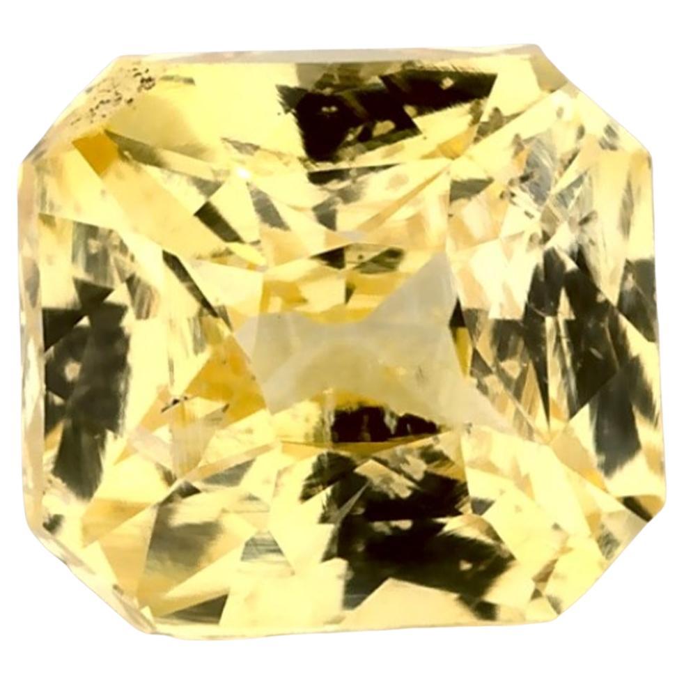 1.08 Ct Yellow Sapphire Radiant Loose Gemstone