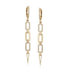 108 Diamant Mystic 14K Gelbgold Diamant-Tropfenohrringe
