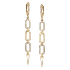 108 Diamond Mystic 14K Yellow Gold Diamond Drop Earrings