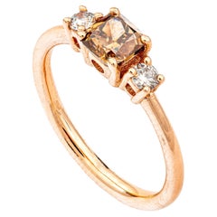 1.08 Tcw Fancy Orange Brown Diamond Ring, No Reserve Price