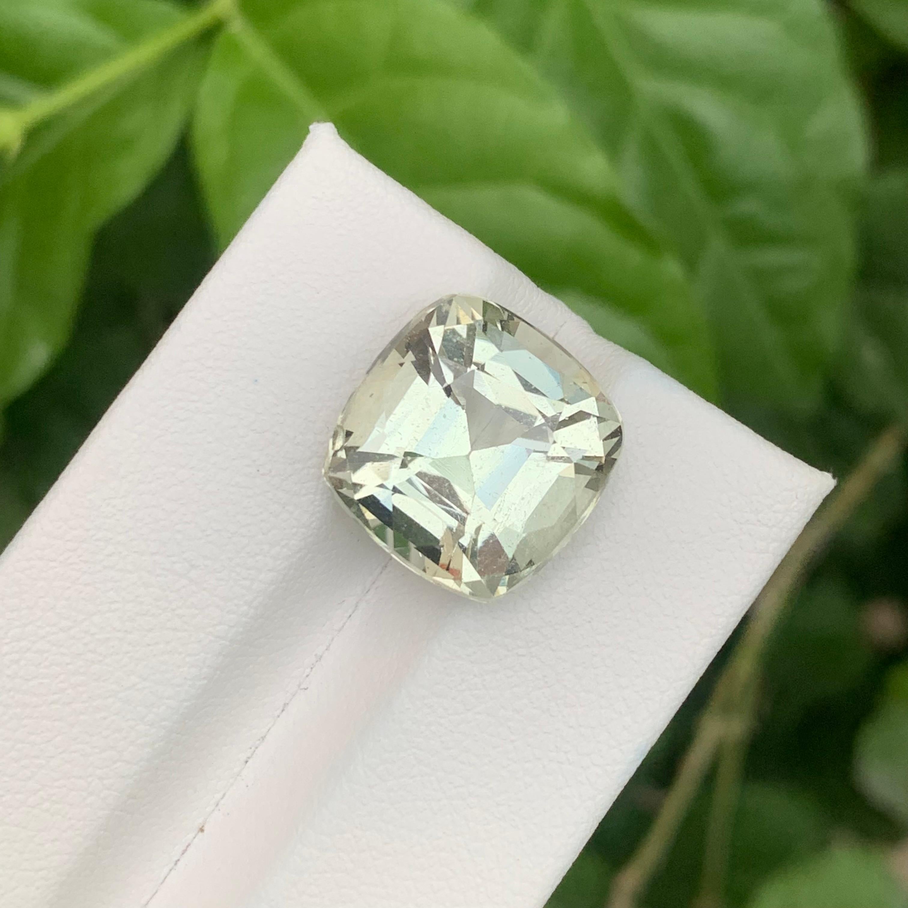 10.80 Karat natürlicher loser Heliodor Cushion Shape Edelstein im Angebot 2