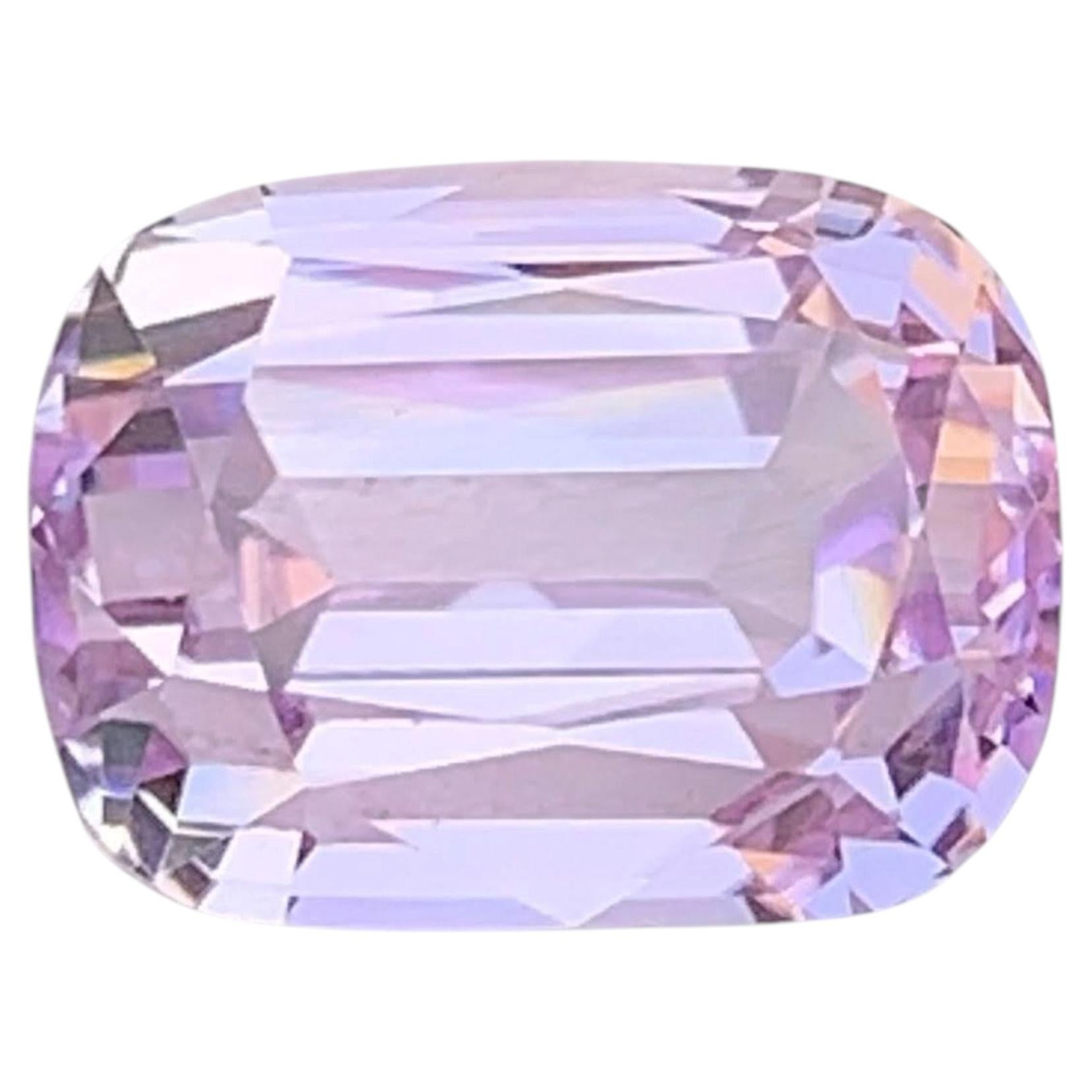 10.80 Carat Natural Loose Pink Color Kunzite Stone Cushion Cut Afghan Gemstone