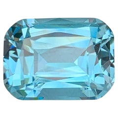 10.80 Carat Natural Loose Sky Color Topaz Stone Cushion Cut African Gemstone