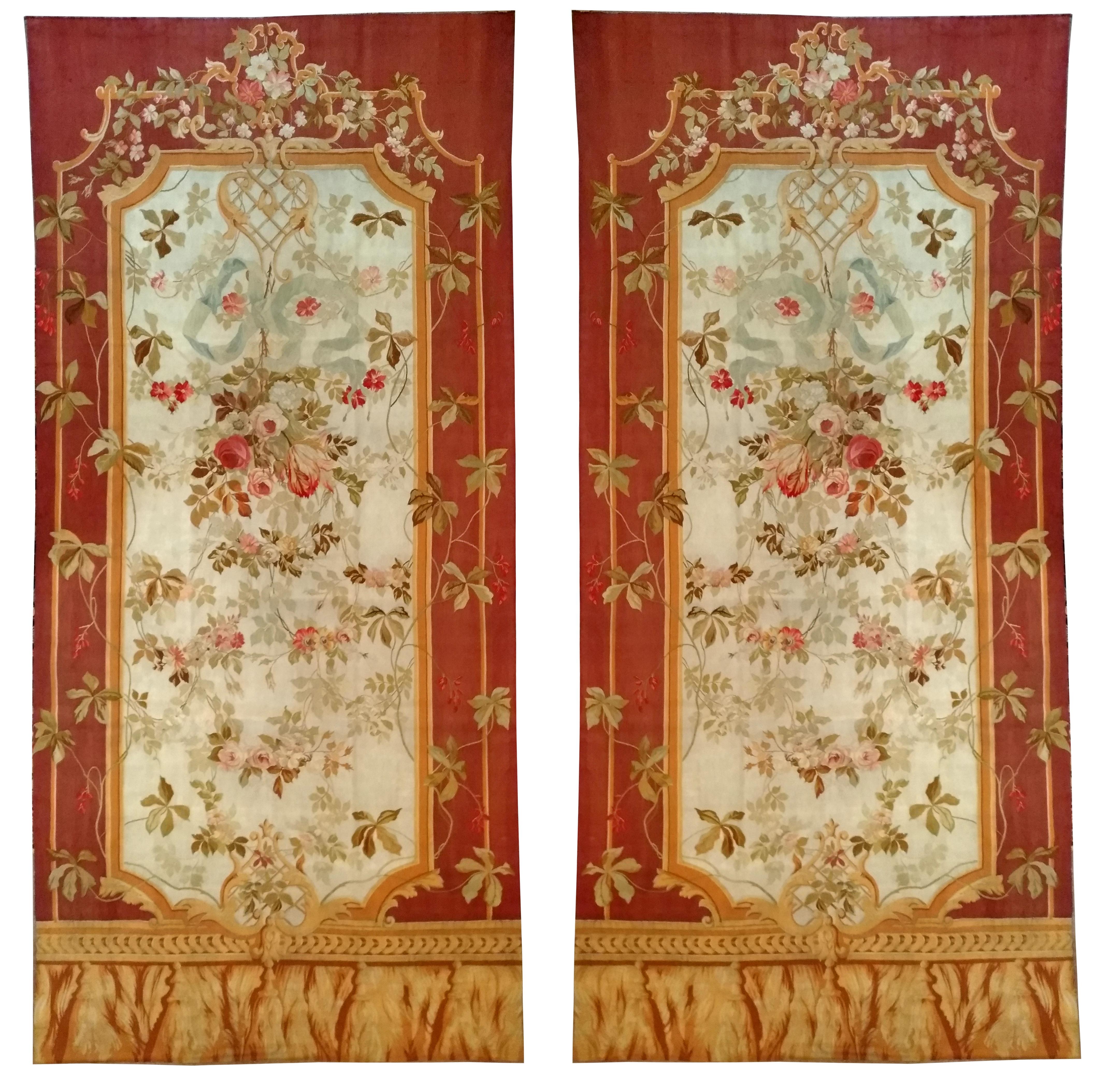 1080 -  Pair of Hand-Woven Aubusson Wall Doors 7