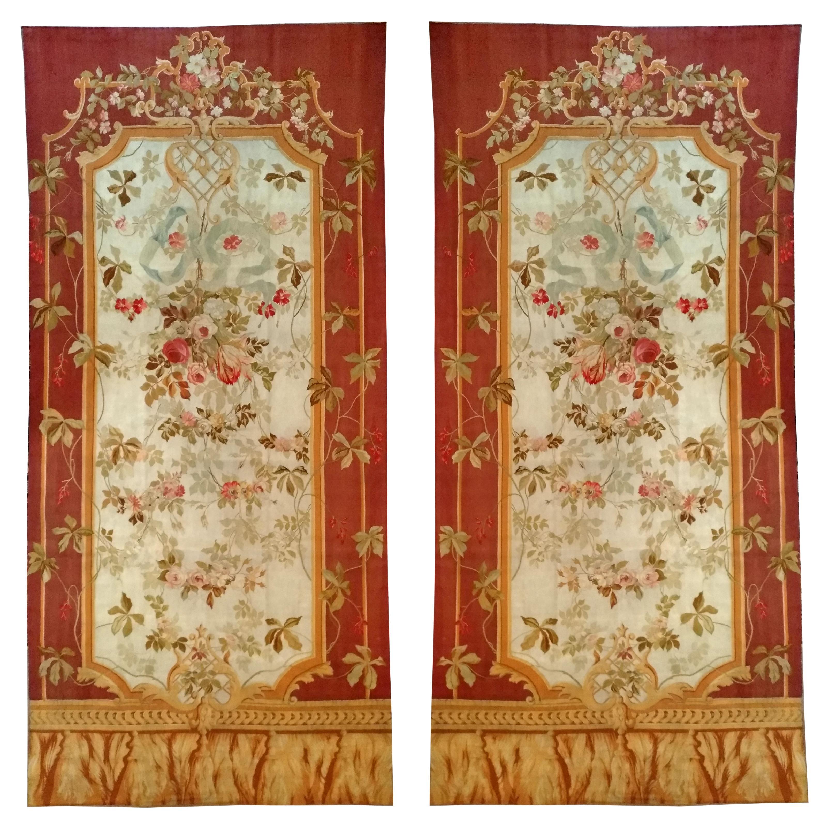 1080 -  Pair of Hand-Woven Aubusson Wall Doors