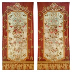 Antique 1080, Pair of Hand-Woven Aubusson Wall Doors