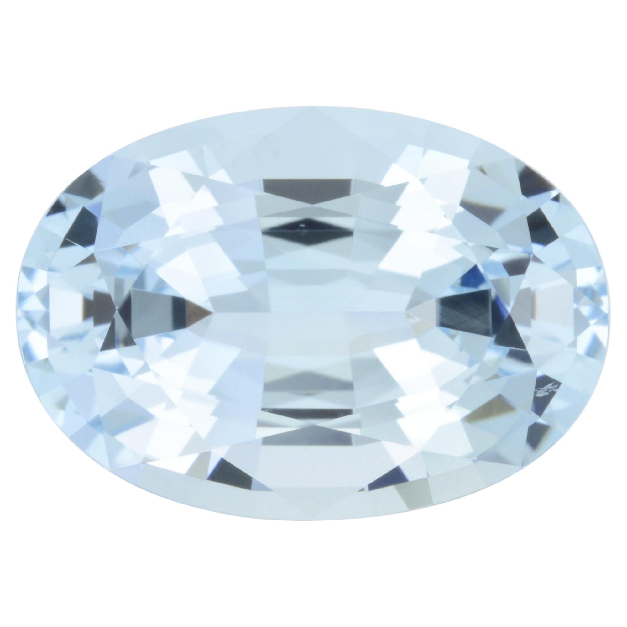 10.81 Ct Oval Aquamarine Gem - Luxe fin pour bijoux personnalisés par Merkaba Jewelry en vente
