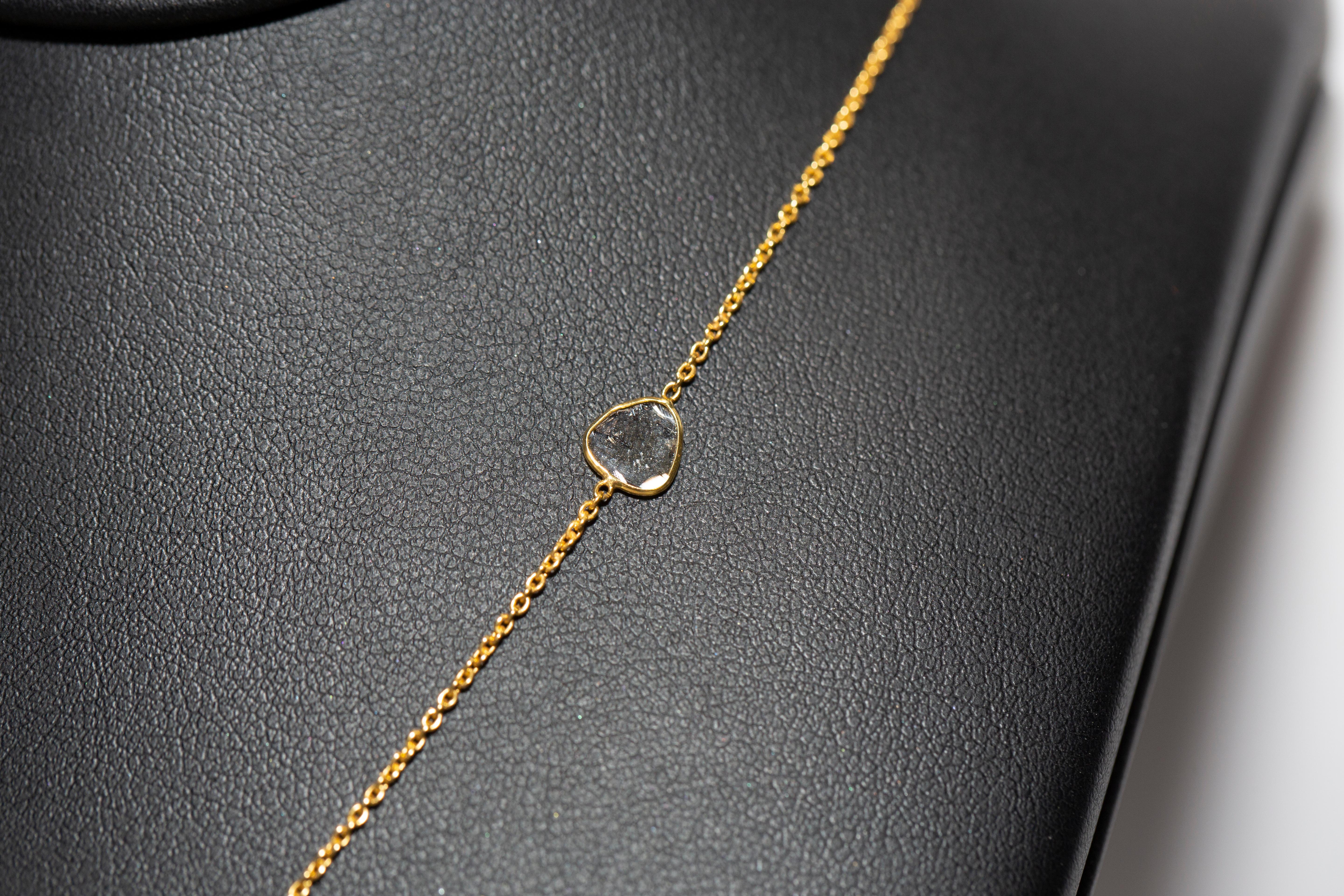 10,82 Karat Blauer Saphir im Rosenschliff Diamant 18 KT Gelbgold Anhänger Halskette  im Angebot 7