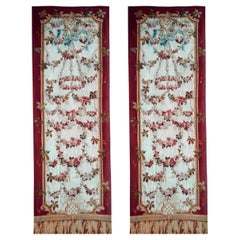 Antique 1082 -  Pair of Hand-Woven Aubusson Portieres, Mid-19th Century France