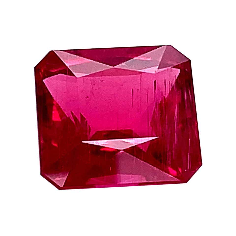 64.53 Carat Rubellite Tourmaline Diamonds Spinel Art Deco Pendant at ...