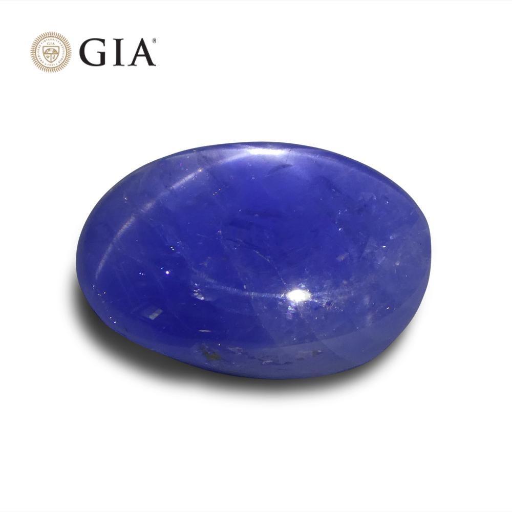 10.83ct Oval Cabochon Blue Star Sapphire GIA Certified For Sale 5