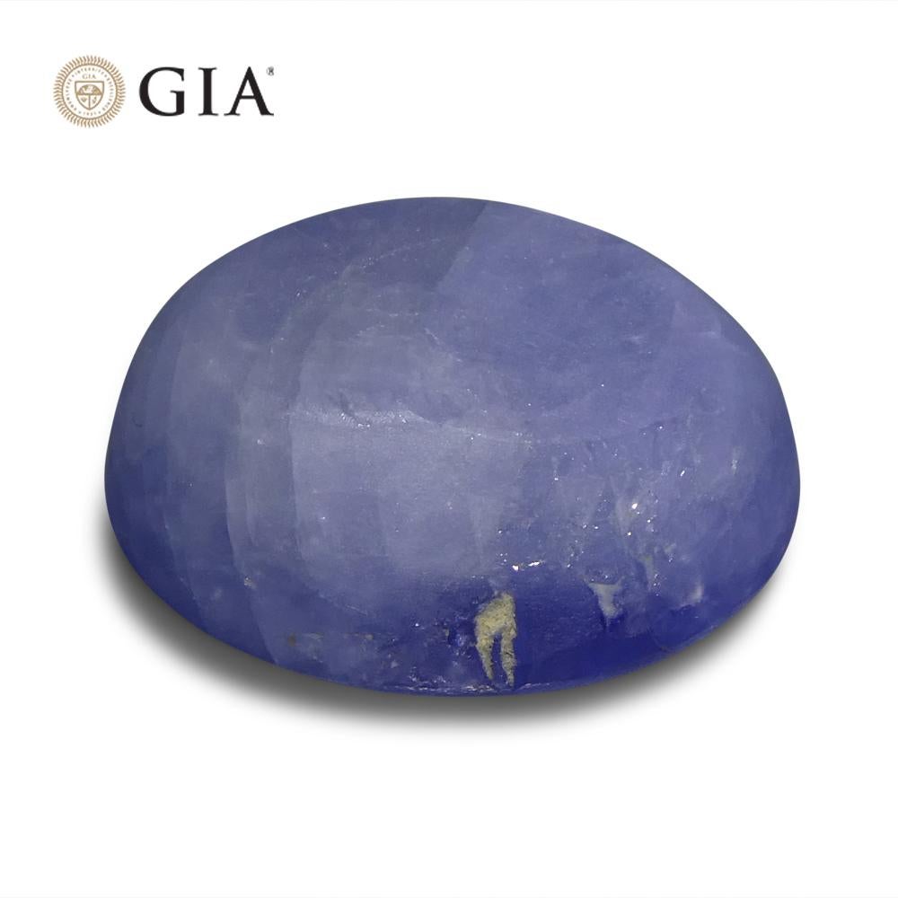 10.83ct Oval Cabochon Blue Star Sapphire GIA Certified For Sale 6