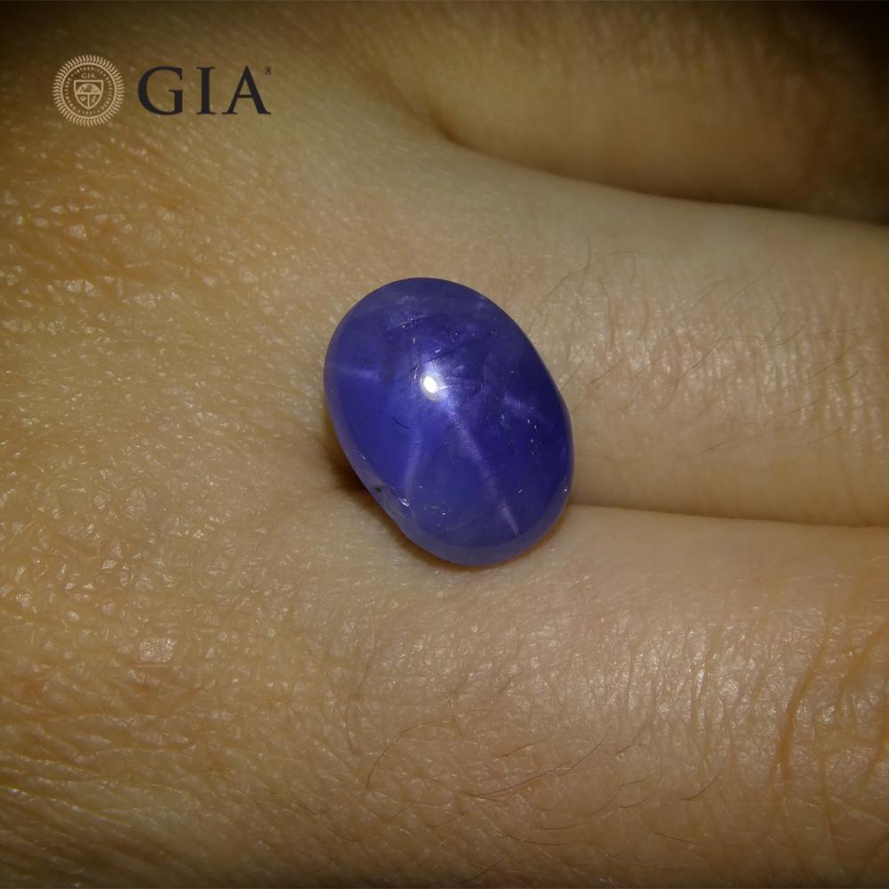 This is a stunning GIA Certified Star Sapphire


The GIA report reads as follows:

GIA Report Number: 2225841130
Shape: Oval
Cutting Style: Double Cabochon
Cutting Style: Crown:
Cutting Style: Pavilion:
Transparency: Semi-Transparent
Color: