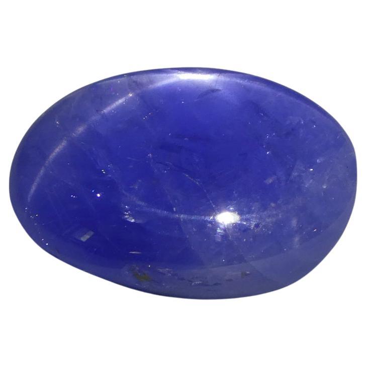 10.83ct Oval Cabochon Blue Star Sapphire GIA Certified For Sale 8
