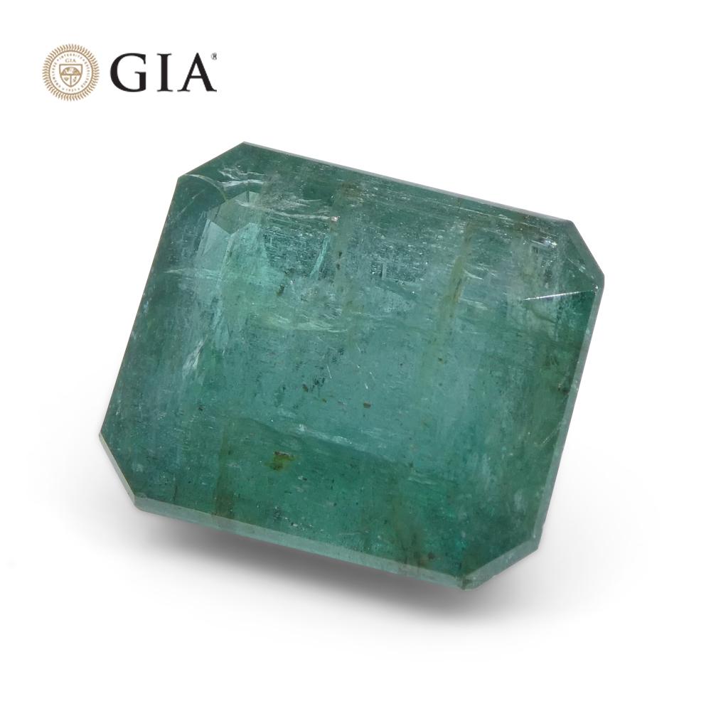 10.84ct Octagonal/Emerald Cut Green Emerald GIA Certified For Sale 1