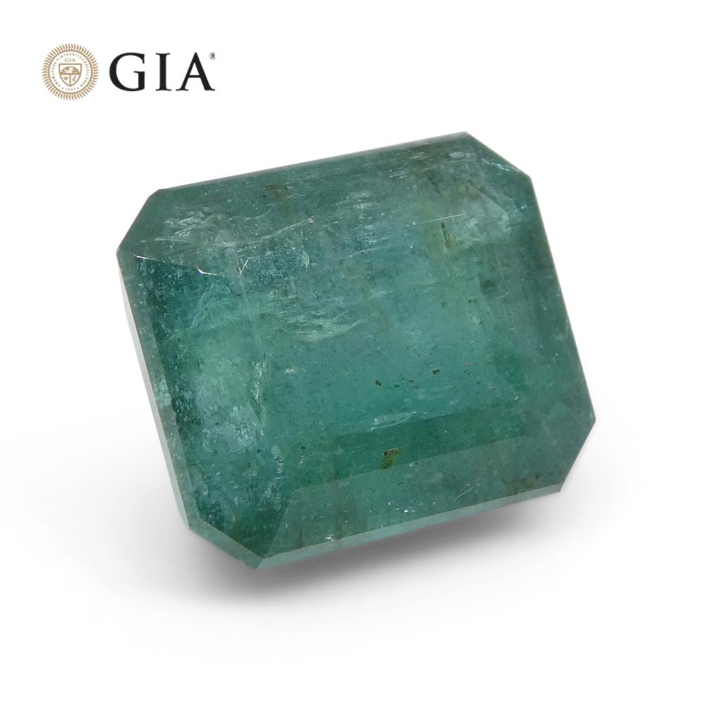 10.84ct Octagonal/Emerald Cut Green Emerald GIA Certified For Sale 5