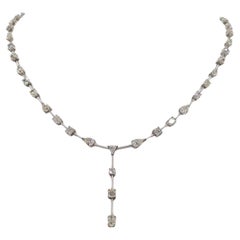 10.85 Carat Diamond White Gold Necklace