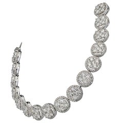 10.85 carat Illusion Diamond Gold Bracelet