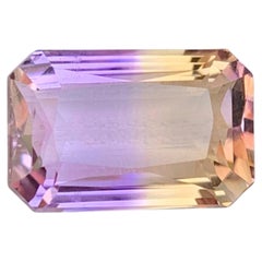 10.85 Carat Natural Loose Bi Color Ametrine Stone Emerald Cut Jewelry Gemstone