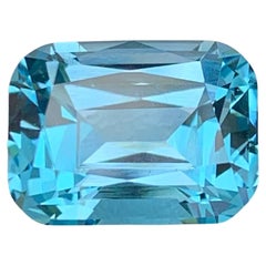 10.85 Carat Natural Loose Sky Color Topaz Stone Cushion Cut African Gemstone
